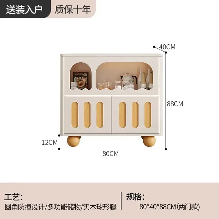 Armoire de rangement crème pour salon, artisanat en bois, vitrine d'arcade, coin de sol, accessoires