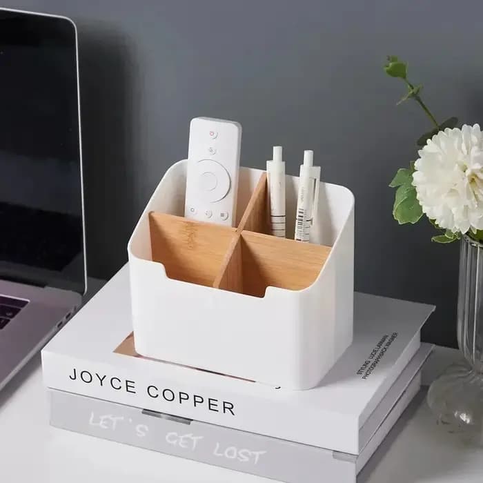 Organisateur de télécommandes et support TV pour table