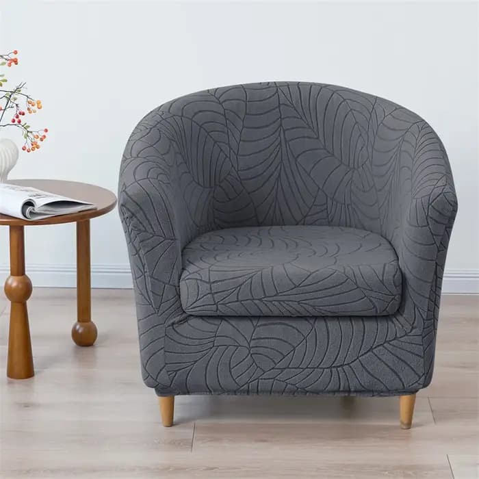 1 ensemble housse de chaise de baignoire extensible Jacquard dos incurvé fauteuils housse simple canapé couvre salon Banquet décor à la maison