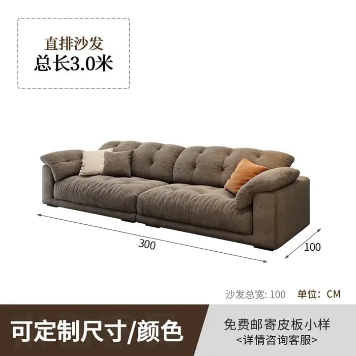 Canapé sectionnel moderne de luxe avec accoudoirs plus longs