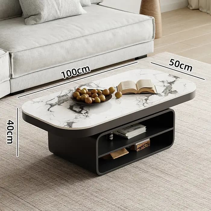 Grande table basse de luxe moderne avec rangement, table de salon classique, table de maquillage, table de bureau, Tavolino Da Divano, meubles originaux