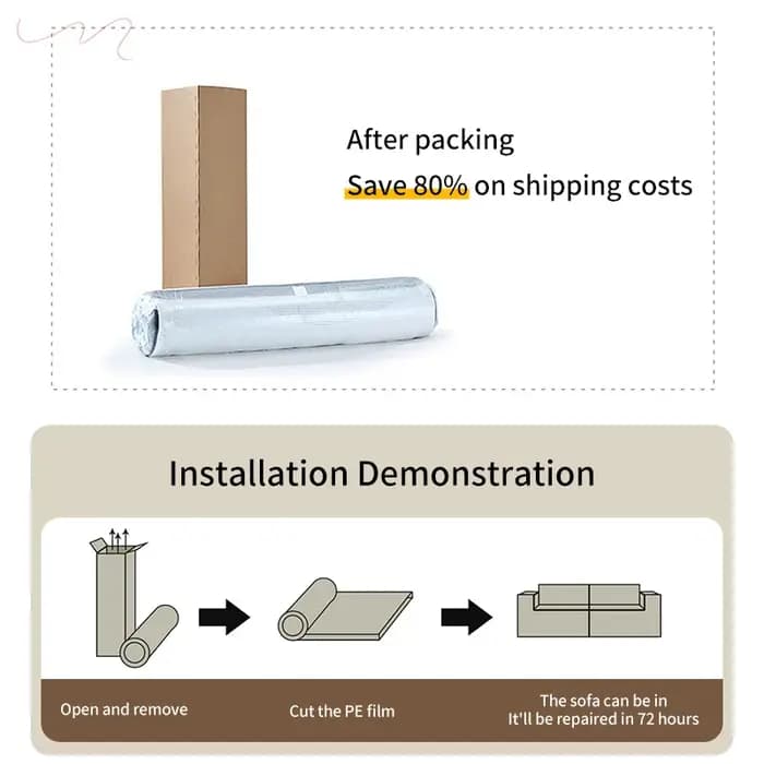 Canapé d'angle à Compression en tissu