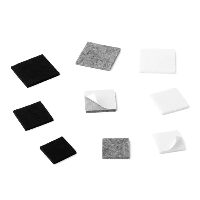 Patins de protection en feutre pour pieds de chaise et de table, épaisseur 3mm, carrés, auto-adhésifs, antidérapants, anti-bruit, anti-rayures pour sols