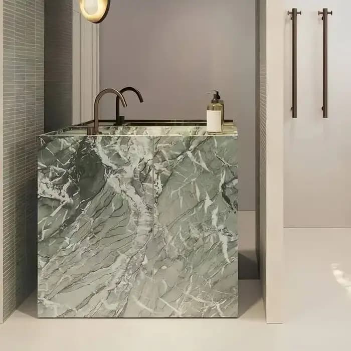 Décors Meuble De Salle De Bain moderne vert européen gain De place Meuble De Salle De Bain debout Me