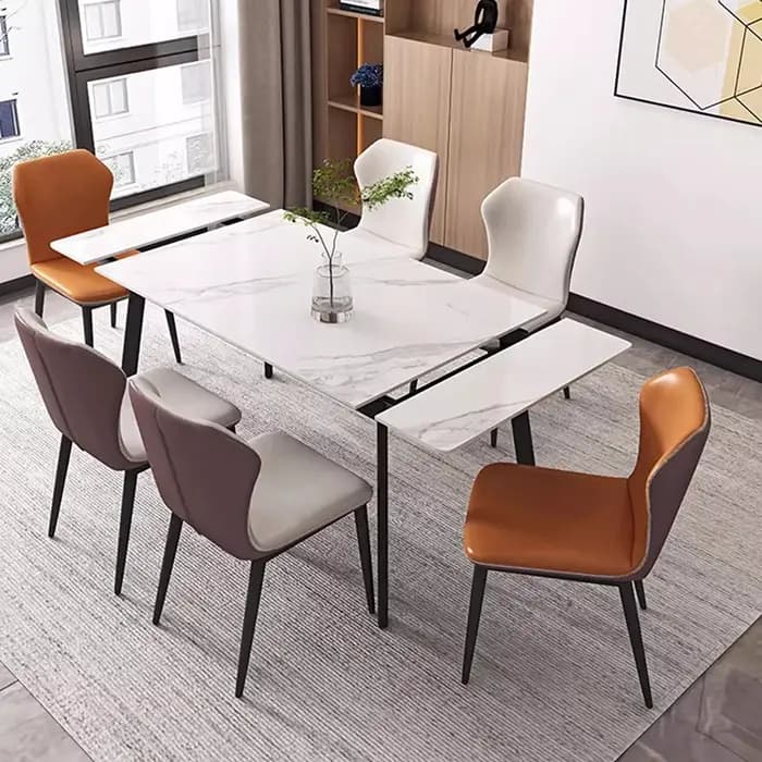 Tables à manger italiennes extensibles longues pour 4 à 12 personnes