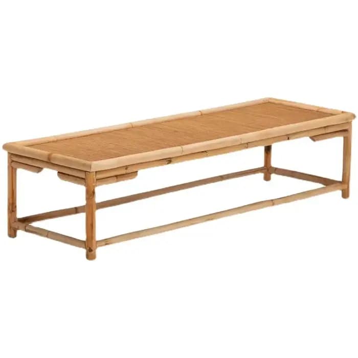 Table à thé Zen moderne en bambou et rotin BP76
