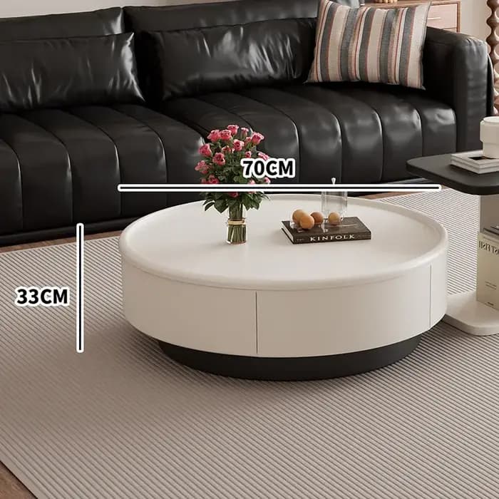 Table basse moderne pour appartement, petite et peu encombrante, avec rangement, pour salon
