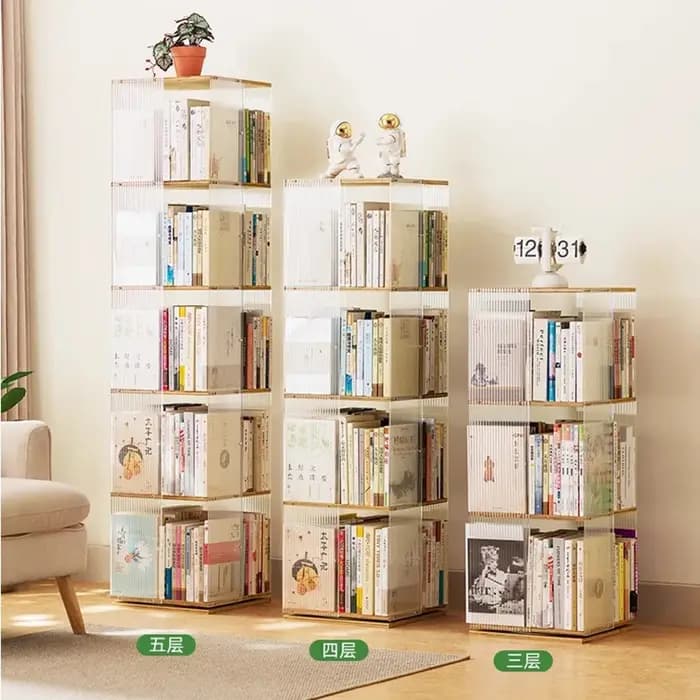 Bamboom – étagère de rangement rotative pour salon