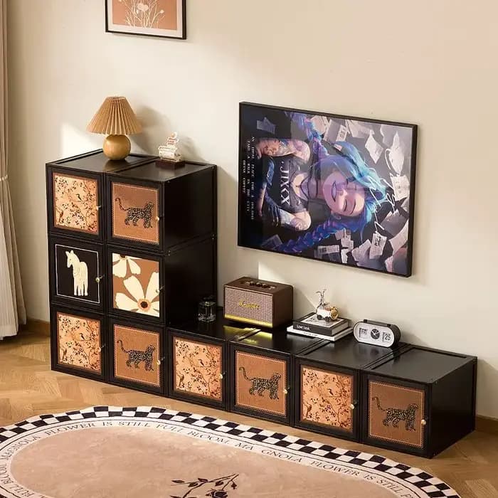 Meuble TV de style médiéval pour salon