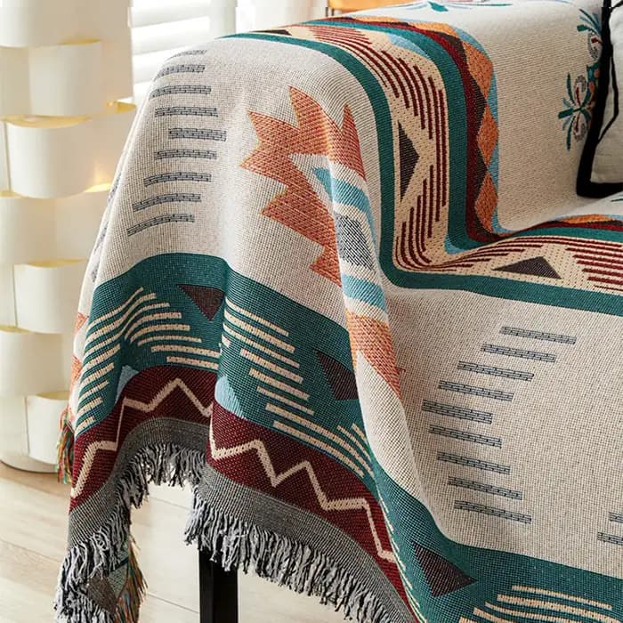 Housse de canapé en coton et lin style Boho