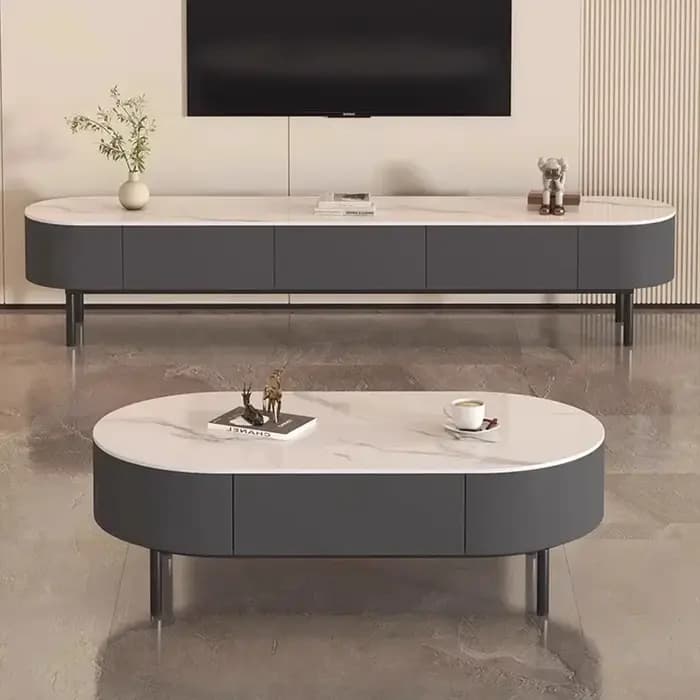 Table basse de design européen, table d'appoint de luxe unique pour salon, table d'appoint compacte, table basse sur pied, mobilier de salon.