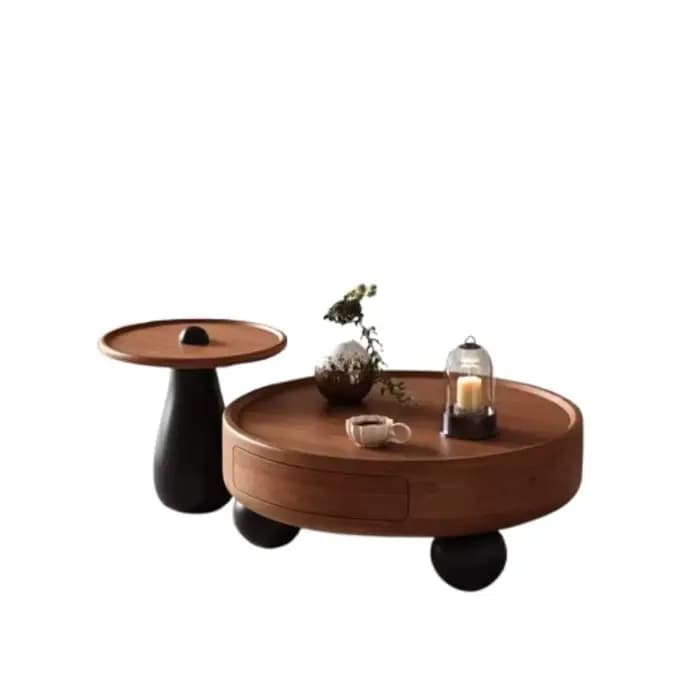 Tables basses rondes modernes en bois