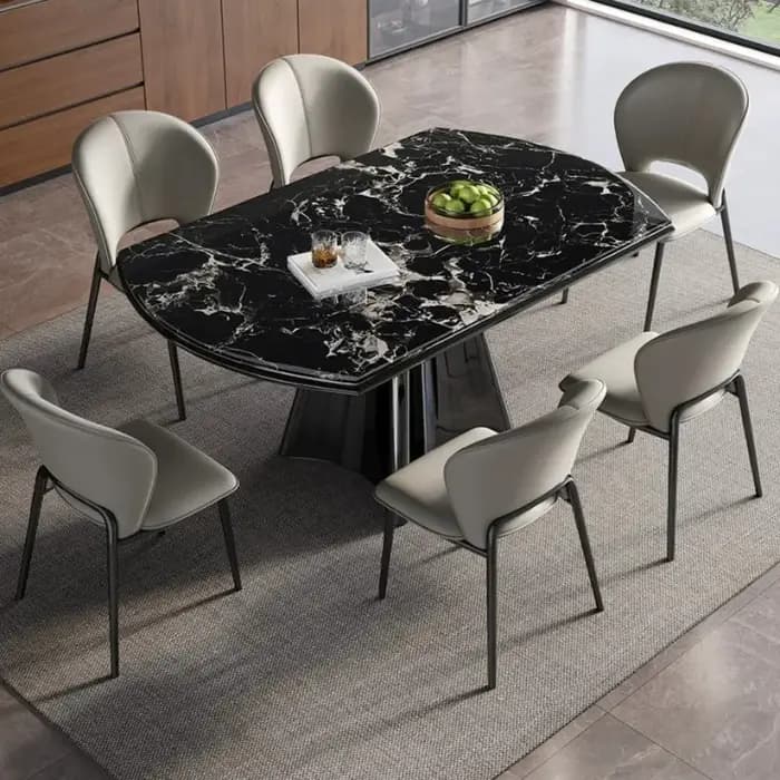 Table à manger ronde multifonctionnelle de luxe italienne extensible avec organisateur