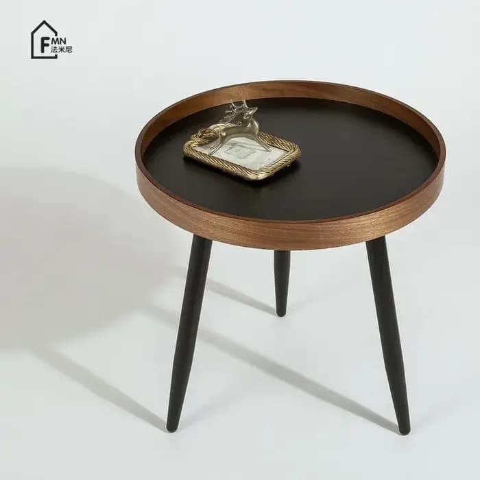 Table Basse Ronde Minimaliste Italienne pour Petit Appartement, Table d'Appoint de Salon, Table de Balcon Luxe Léger, Style Nordique Simple et Unique pour la Maison