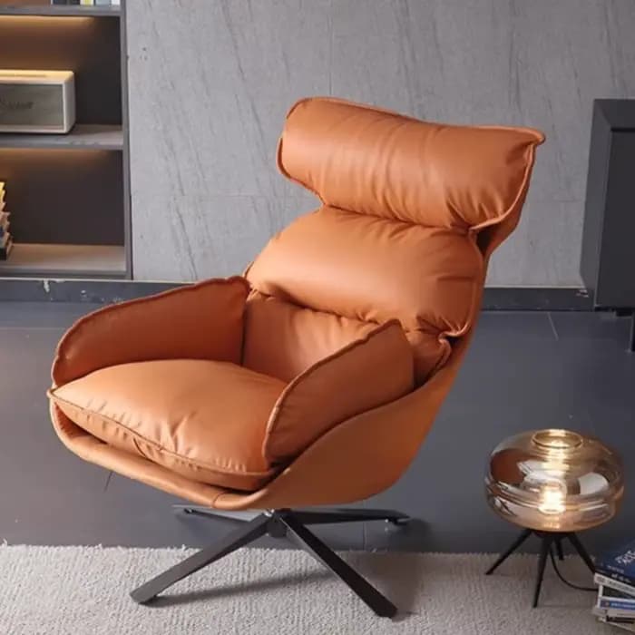 Fauteuil pivotant moderne et élégant avec coussin
