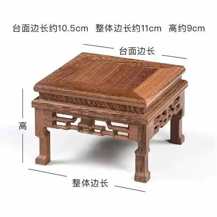 Table de tri Miniature en bois massif naturel, Bases de fleurs sur pied, ensembles de café et de thé