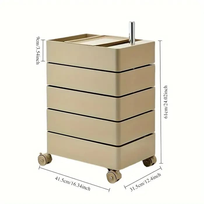 Armoire de rangement rotative, Table de chevet mobile, armoire d'appoint, armoire de rangement de co