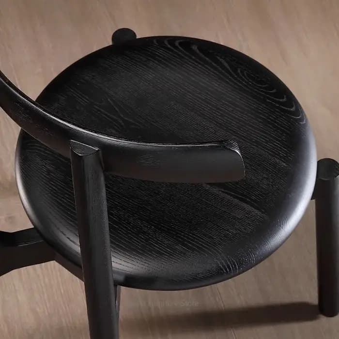 Chaise de salle à manger de luxe haut de gamme en bois massif de style médiéval