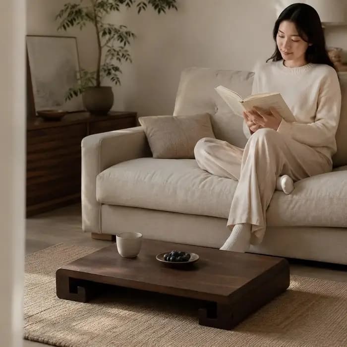 Table basse portable en bois