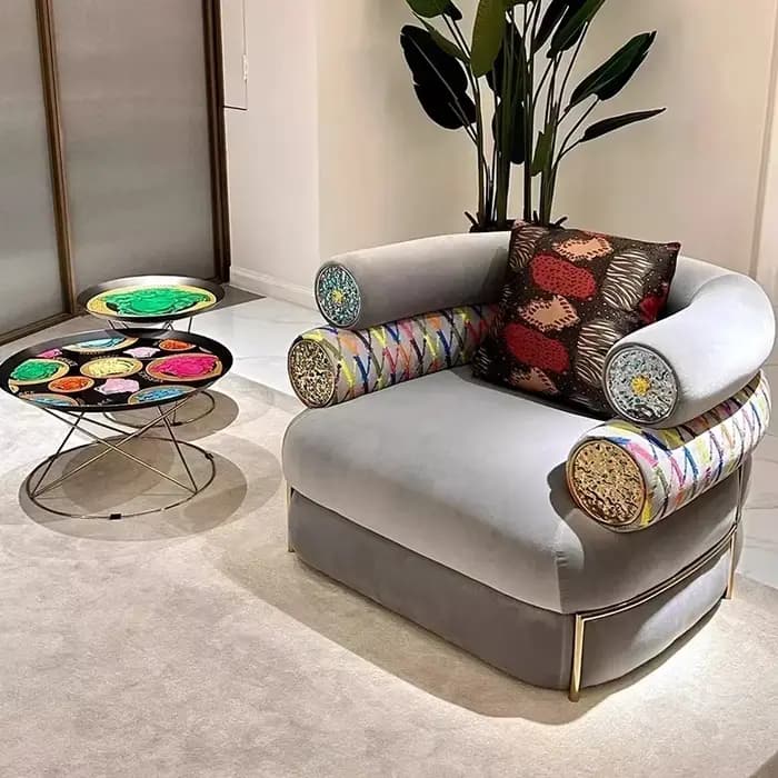 Doux fantaisie Unique canapé moderne bois nordique européen bouffées canapé 3 places Muebles Para Sa