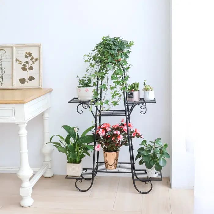 Grands supports de plantes d'intérieur à 7 niveaux, étagère en métal, présentoir de jardinières en p