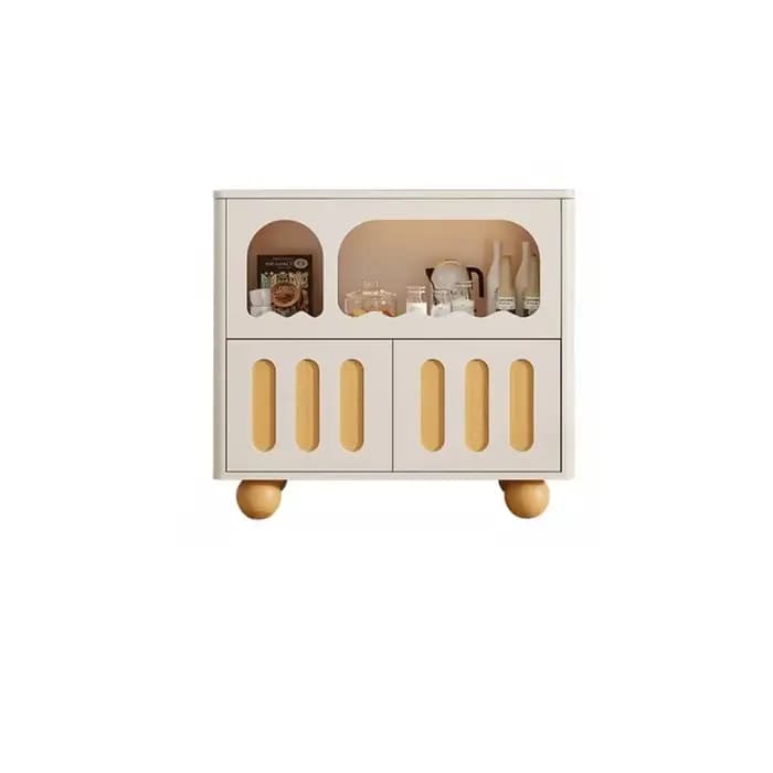 Armoire de rangement crème pour salon