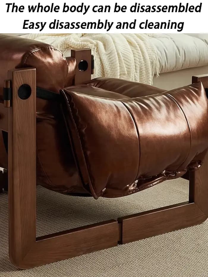 Fauteuil en cuir de luxe pour salon