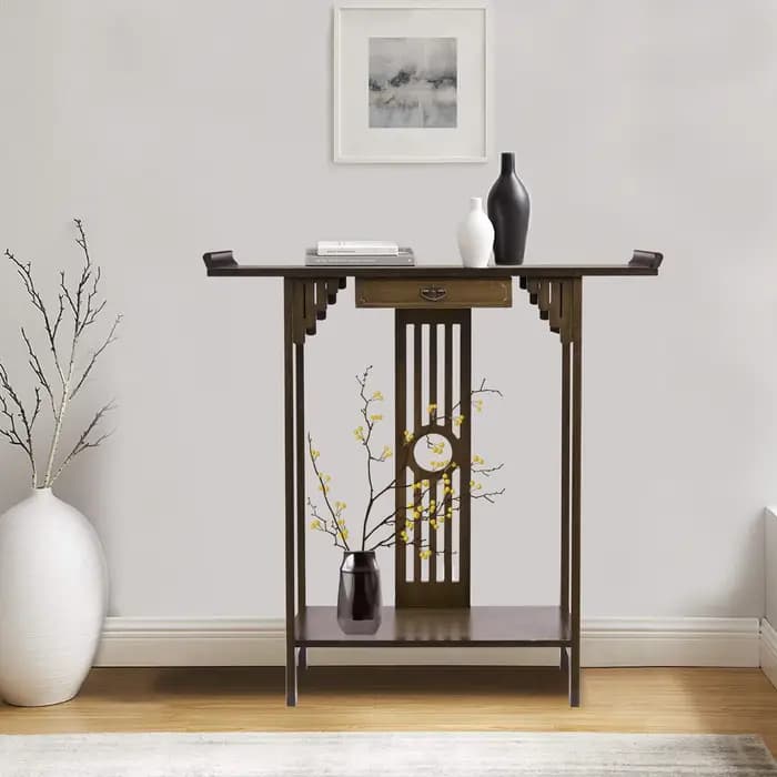 Table console d'entrée de canapé rustique, table d'appoint, salon, entrée de couloir, 32 po