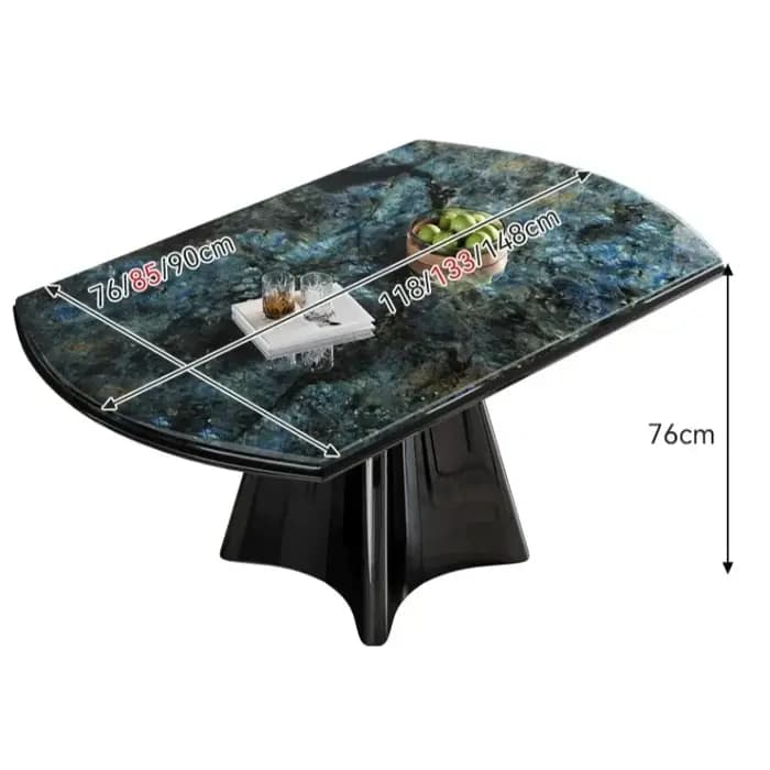 Table à manger ronde multifonctionnelle de luxe italienne extensible avec organisateur, table de sal