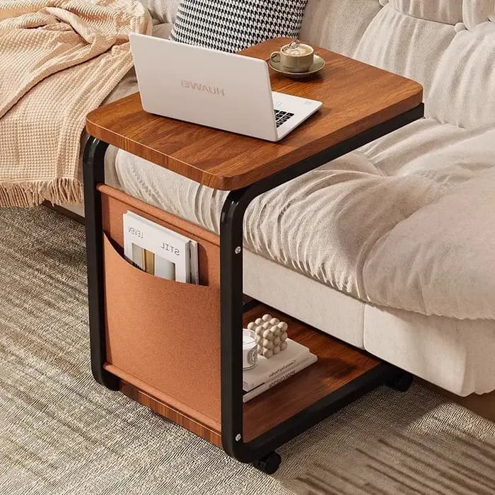 Nouveau Table d'appoint chariot mobile canapé armoire d'appoint Simple moderne salon étagère Mini Ta