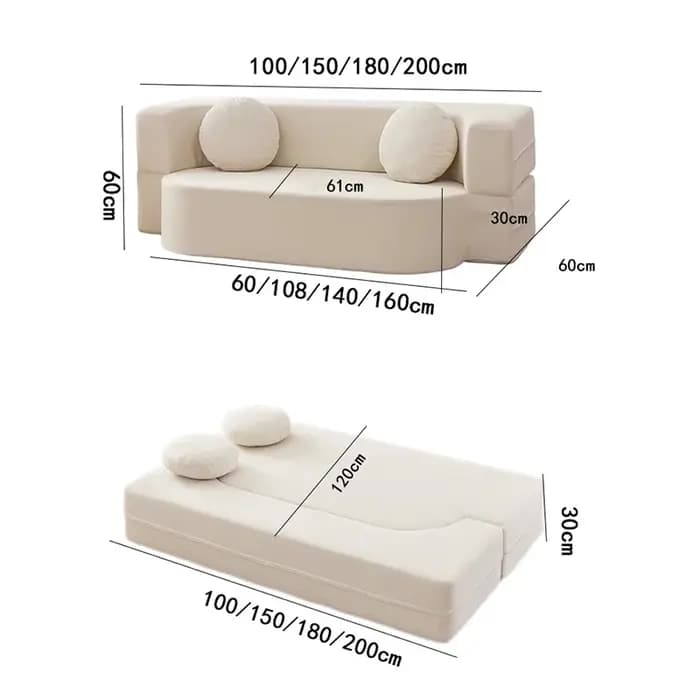 Canapé modulaire classique français rétro sans structure