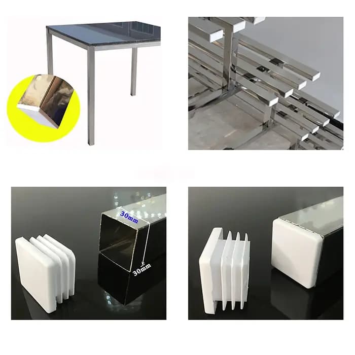 4/8/10 pièces 13x13 ~ 200x200mm blanc carré en plastique obturateur embout chaise Table pieds capuch