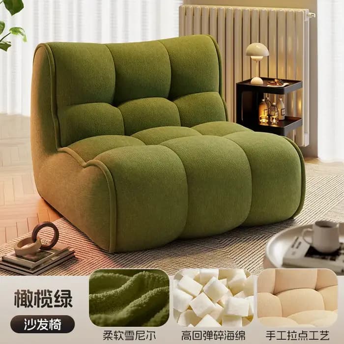 Fauteuil inclinable relaxant individuel en tissu