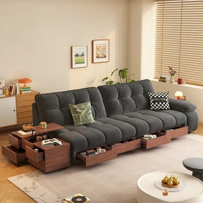 Canapés de luxe nordique rangement appartement chambres confortables