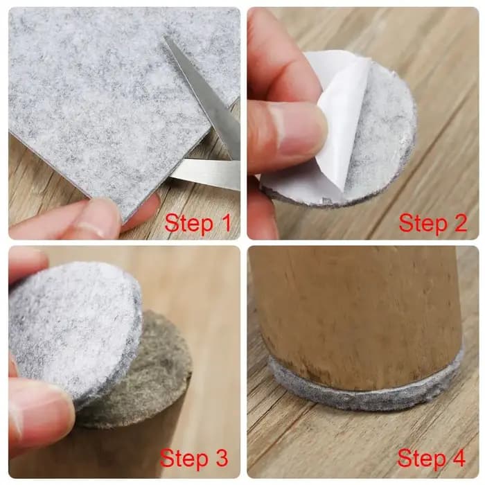 Patins en Feutre Antidérapants pour Pieds de Meubles, 1 Feuille de 3/5mm, Protection Anti-Rayures pour Chaise et Table, Coupe à Faire Soi-Même