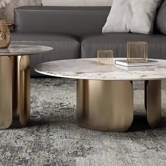 Table Basse moderne jeux debout salle à manger Tables basses rondes Design Simple