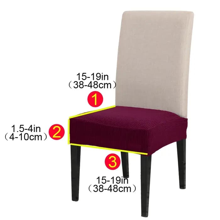 Housse de chaise de salle à manger en Jacquard imperméable