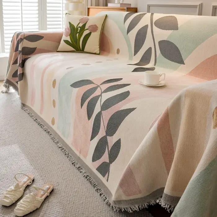 Housse de canapé réversible en Chenille, tout enveloppé, décor Simple, serviette de canapé universel