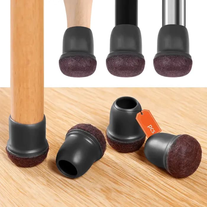 Protecteurs de sol pour pieds de chaise, 8 pièces, antidérapants 360 ° Couvre-pieds de meubles en