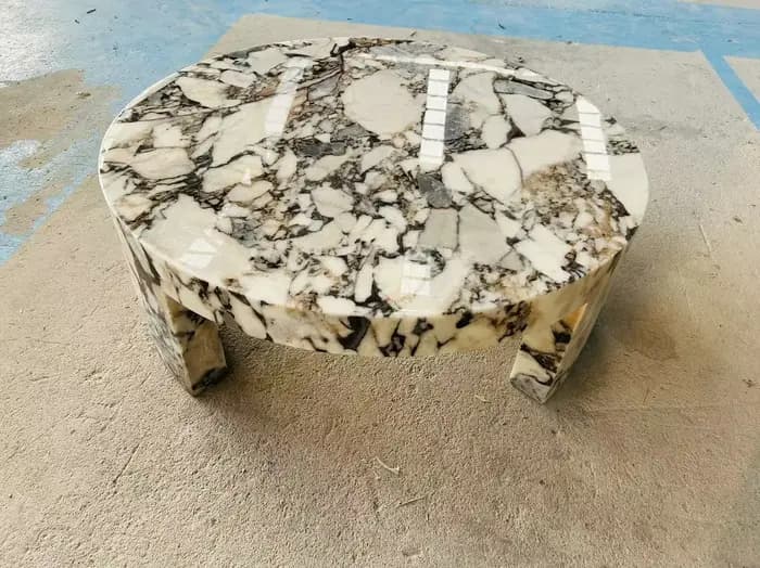 Meubles de maison CALACATTA VIOLA ARNO pierre marbre table basse ronde à vendre