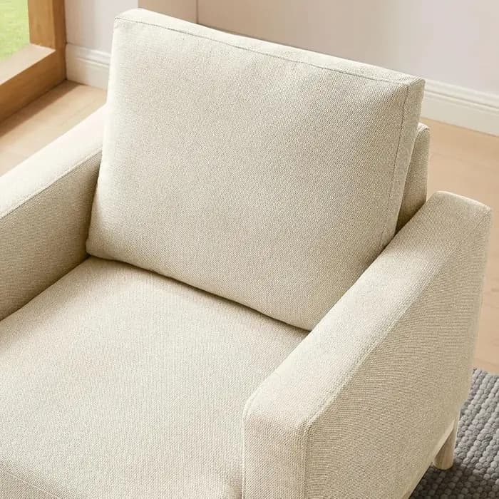 Chaise d'appoint surdimensionnée pour salon, fauteuil de lecture rembourré moderne pour chambre à co