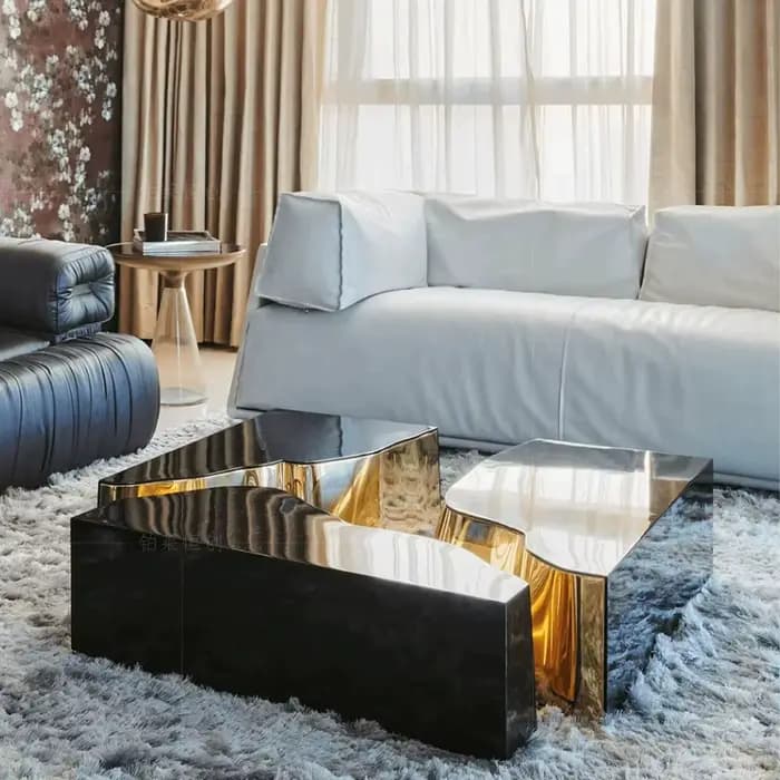 Table basse design haute brillance
