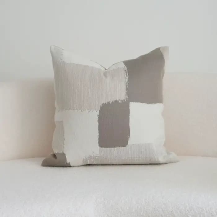 Housse de coussin à rayures à carreaux