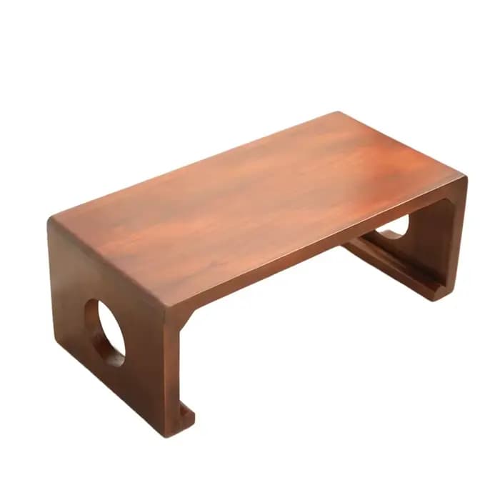 Table à thé en bois massif, bureau minimaliste japonais, bureau d'étude traditionnel, baie vitrée, s