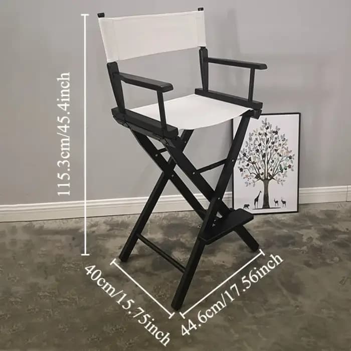 Chaises de bar en bois massif avec dossier