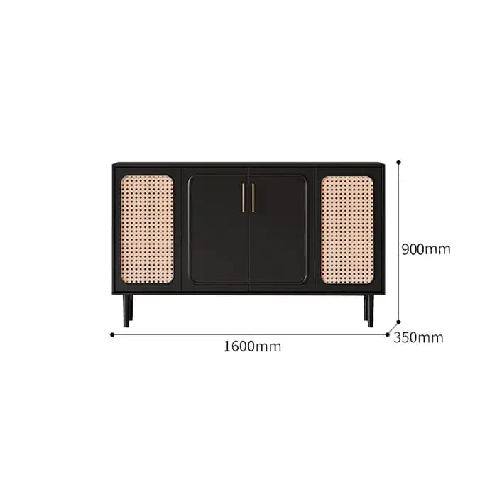 Armoire de salon minimaliste en rotin