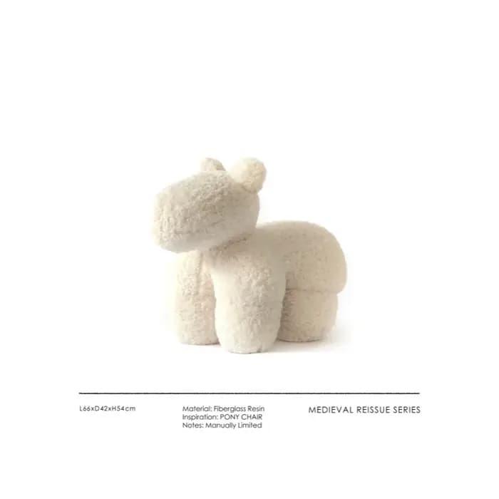 Fauteuil Poney - Fauteuil en forme de cheval bouclé