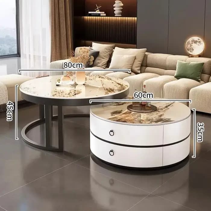 Glam Tables basses nordiques rondes simples