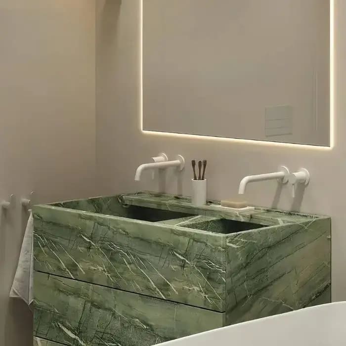 Décors Meuble De Salle De Bain moderne vert européen gain De place Meuble De Salle De Bain debout Me