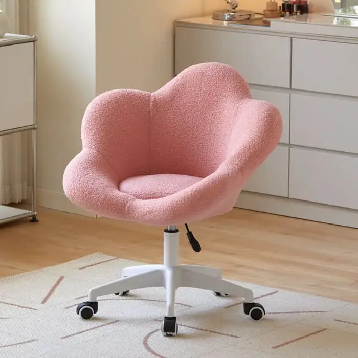 Chaise de Bureau à Domicile en Laine d'Agneau Réglable